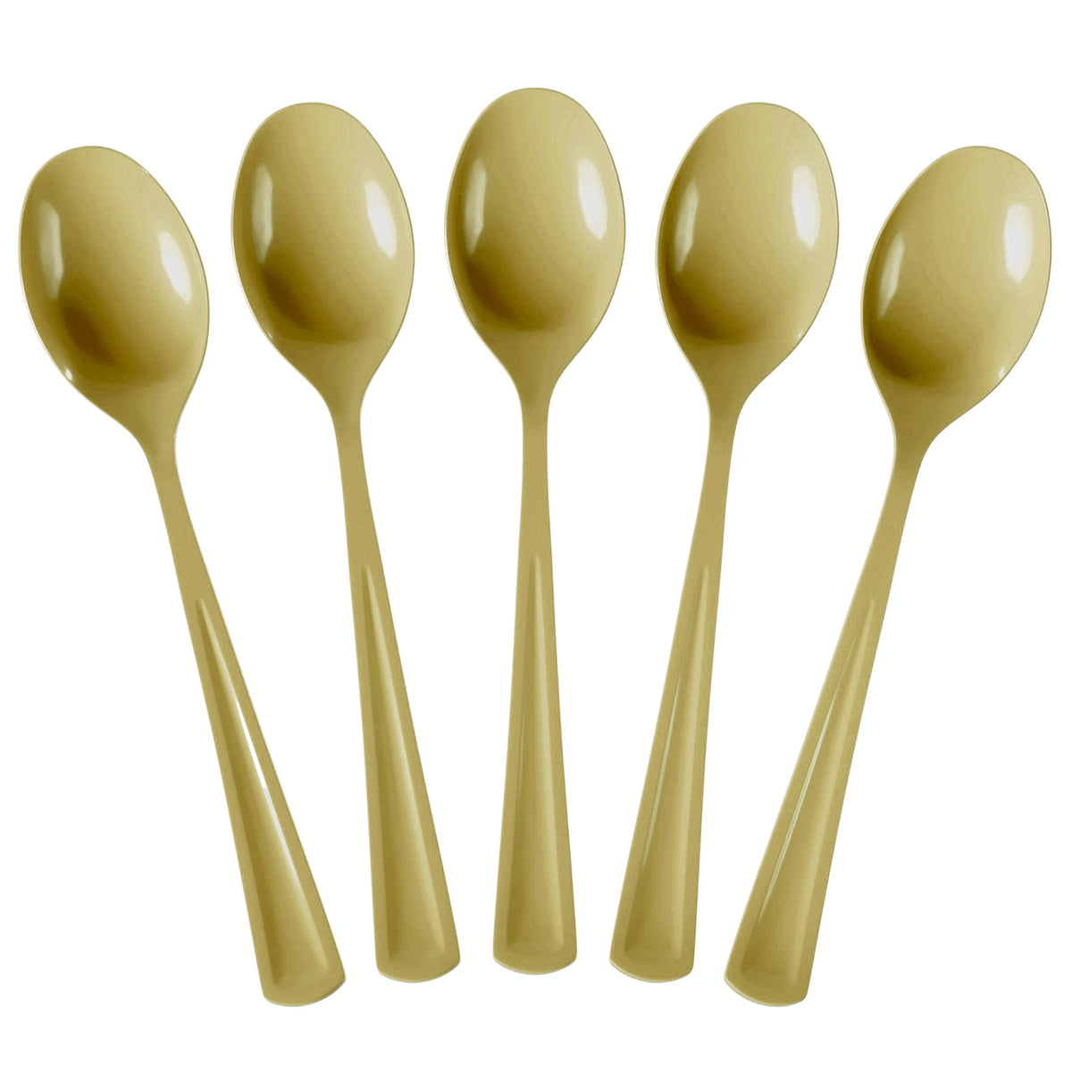 Heavy Duty Gold Plastic Spoons | 1200 Count