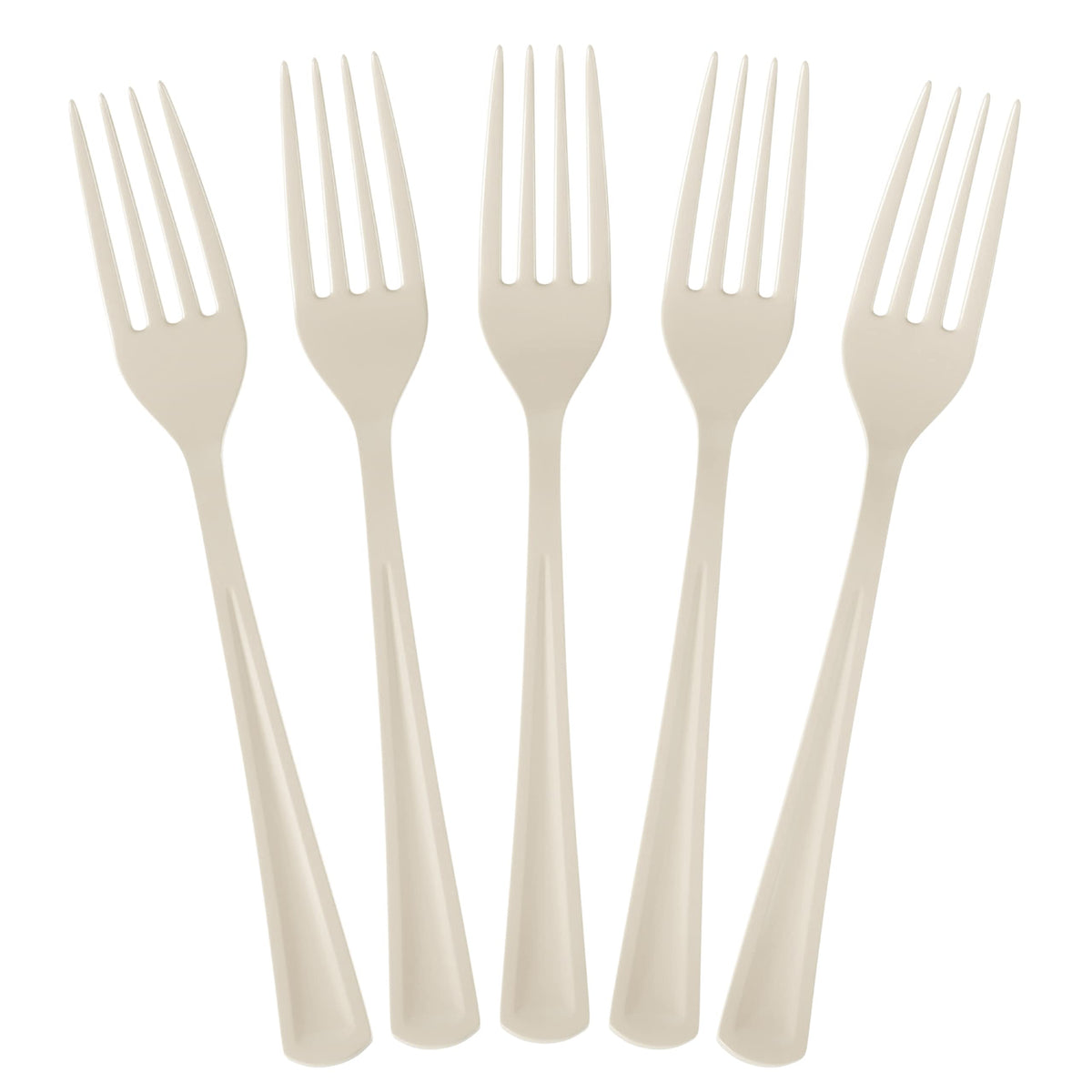 Heavy Duty Ivory Plastic Forks | 1200 Count