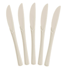 Heavy Duty Ivory Plastic Knives | 100 Count