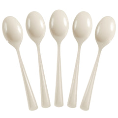 Heavy Duty Ivory Plastic Spoons | 1200 Count