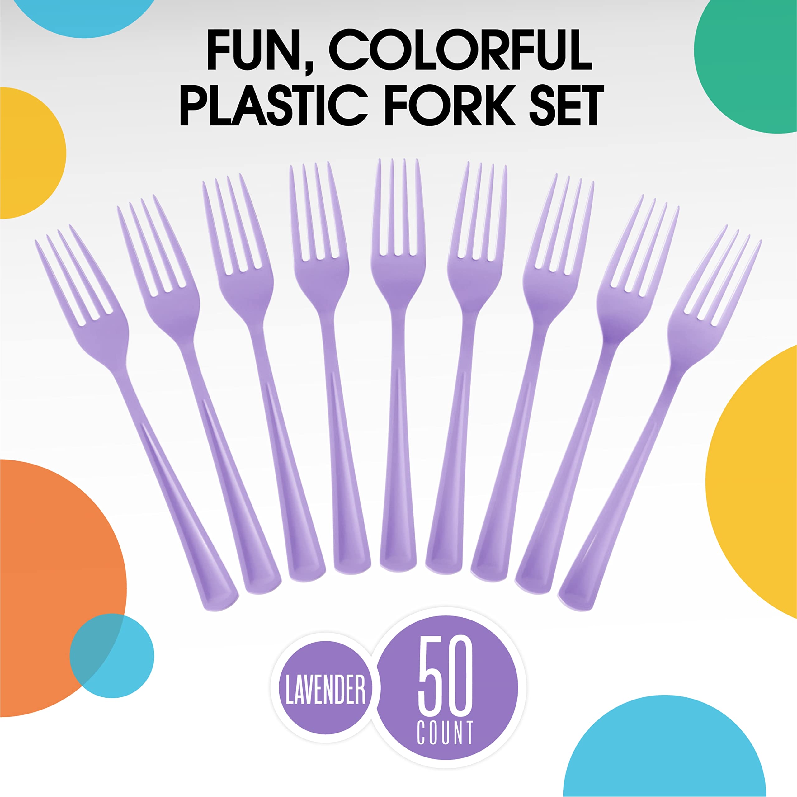 Heavy Duty Lavender Plastic Forks | 1200 Count