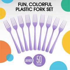 Heavy Duty Lavender Plastic Forks | 1200 Count