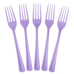 Heavy Duty Lavender Plastic Forks | 100 Count