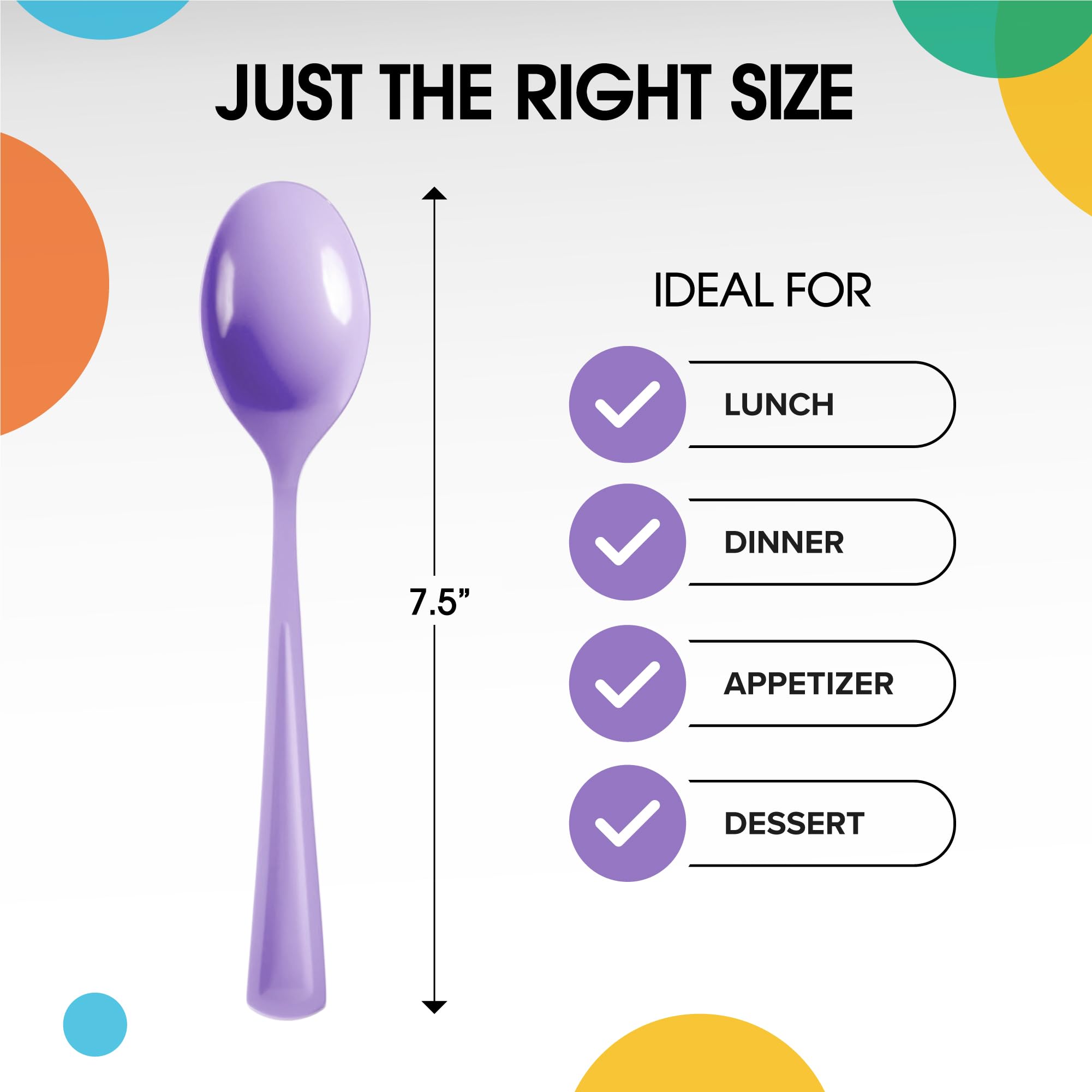 Heavy Duty Lavender Plastic Spoons | 1200 Count