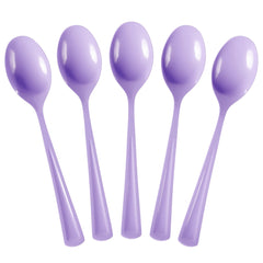 Heavy Duty Lavender Plastic Spoons | 100 Count