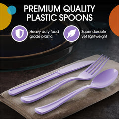 Heavy Duty Lavender Plastic Spoons | 1200 Count