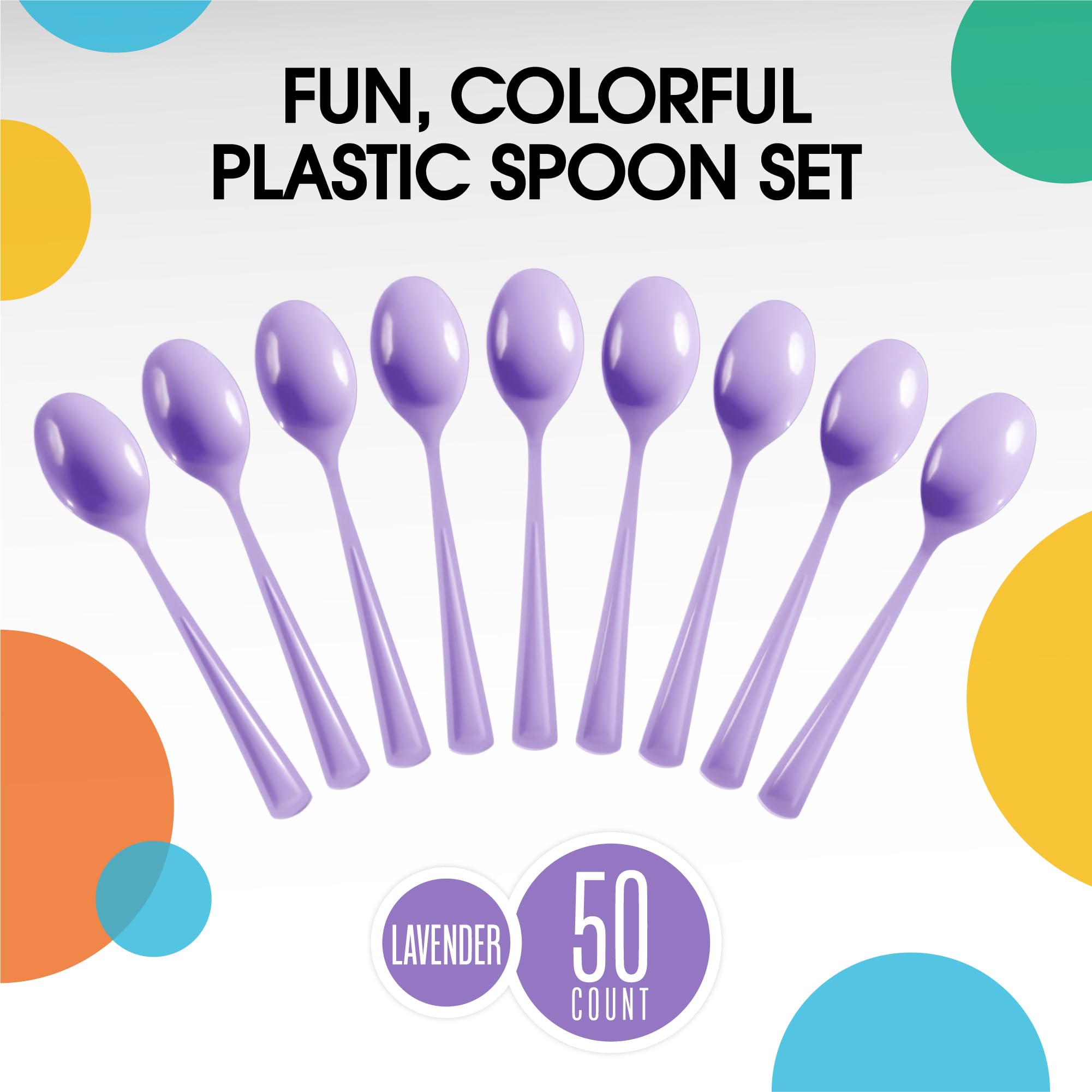 Heavy Duty Lavender Plastic Spoons | 1200 Count