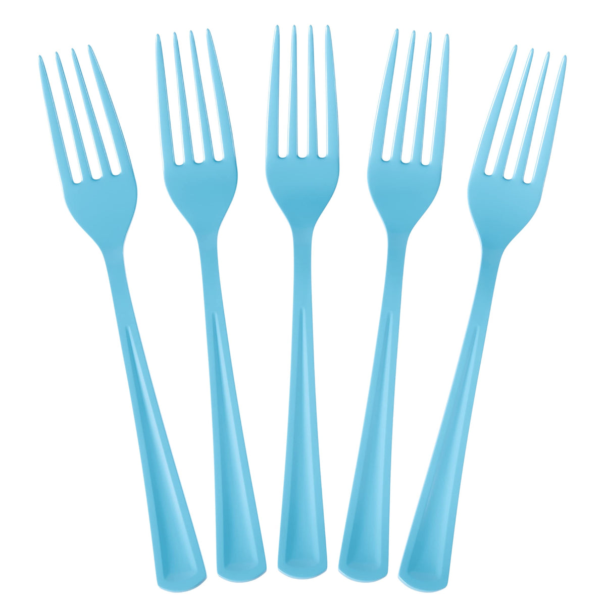 Heavy Duty Light Blue Plastic Forks | 1200 Count