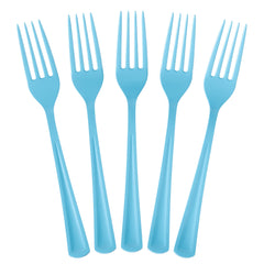 Heavy Duty Light Blue Plastic Forks | 1200 Count