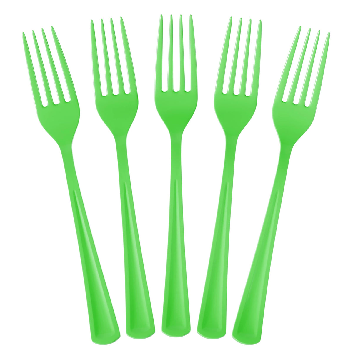 Heavy Duty Lime Green Plastic Forks | 1200 Count