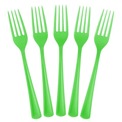 Heavy Duty Lime Green Plastic Forks | 1200 Count