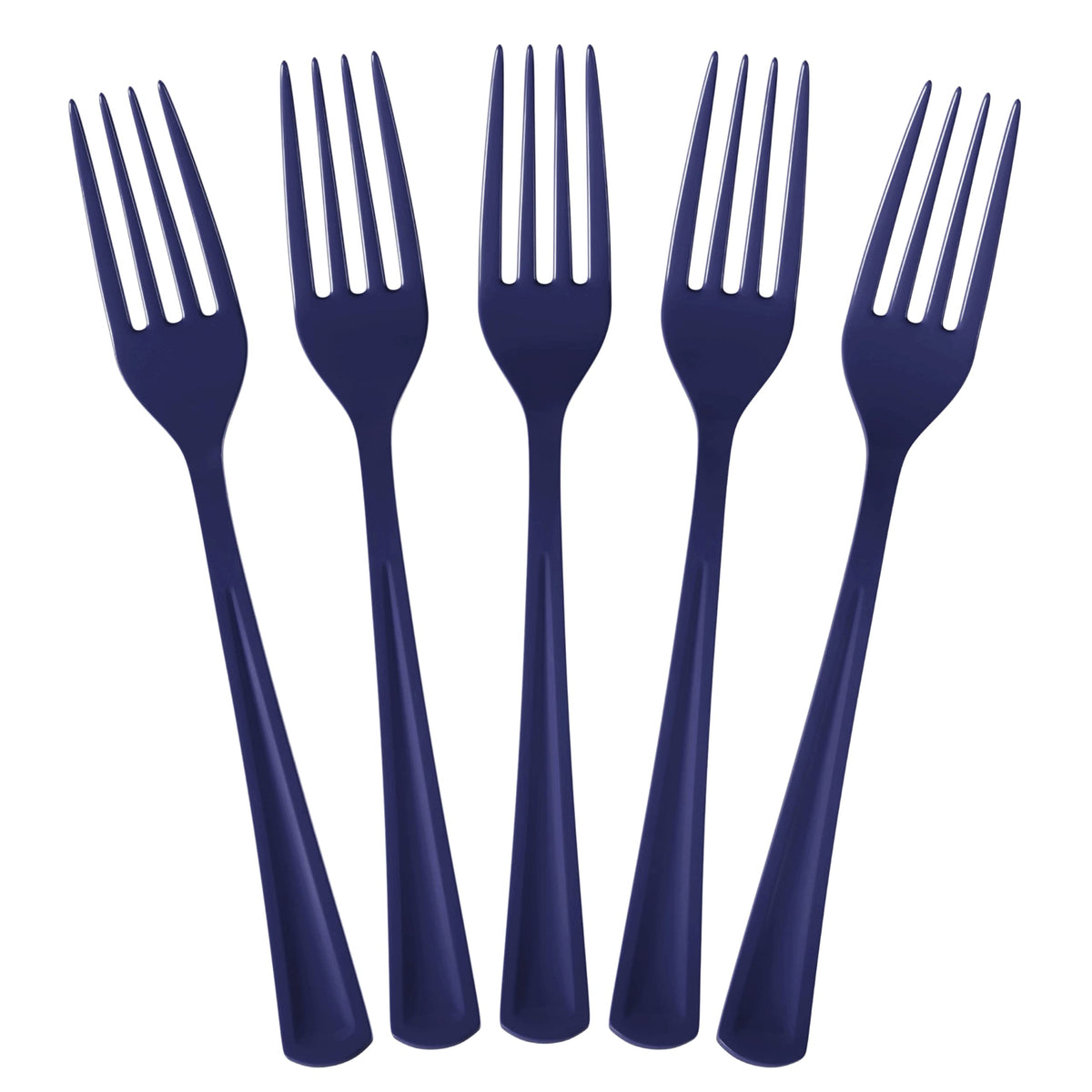 Heavy Duty Navy Plastic Forks | 100 Count