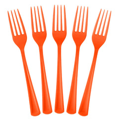 Heavy Duty Orange Plastic Forks | 1200 Count