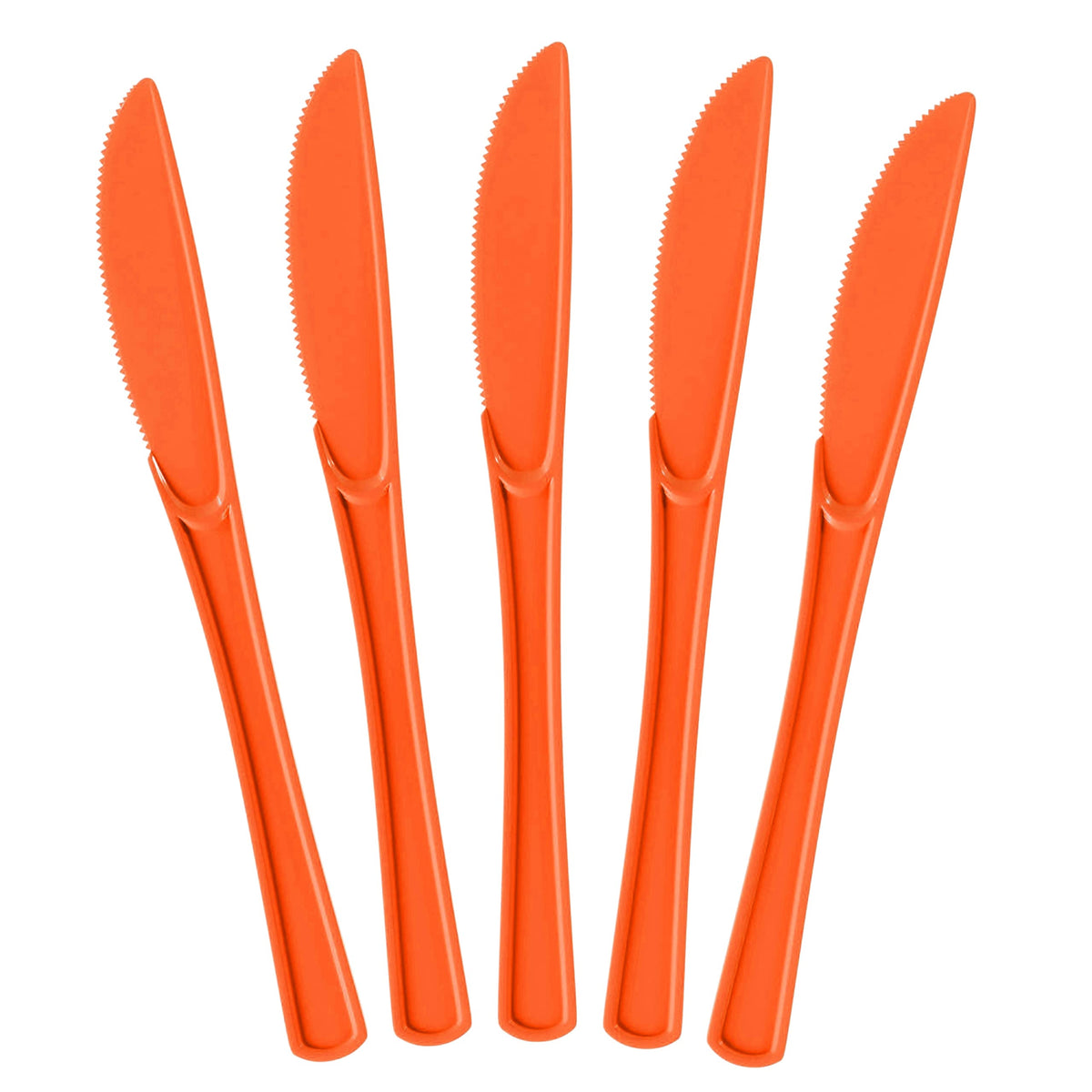 Heavy Duty Orange Plastic Knives | 1200 Count