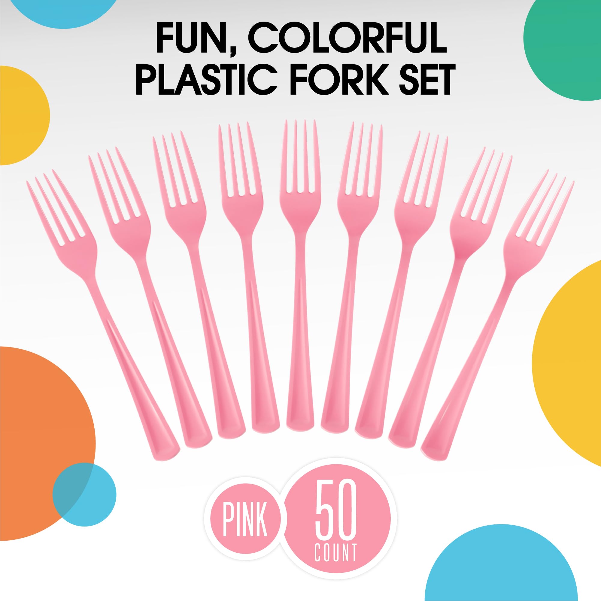 Heavy Duty Pink Plastic Forks | 1200 Count