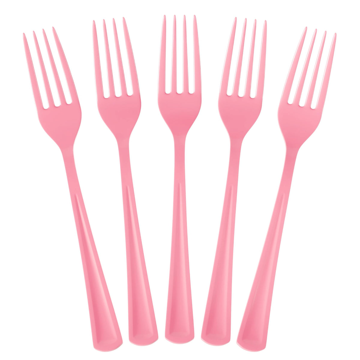 Heavy Duty Pink Plastic Forks | 1200 Count