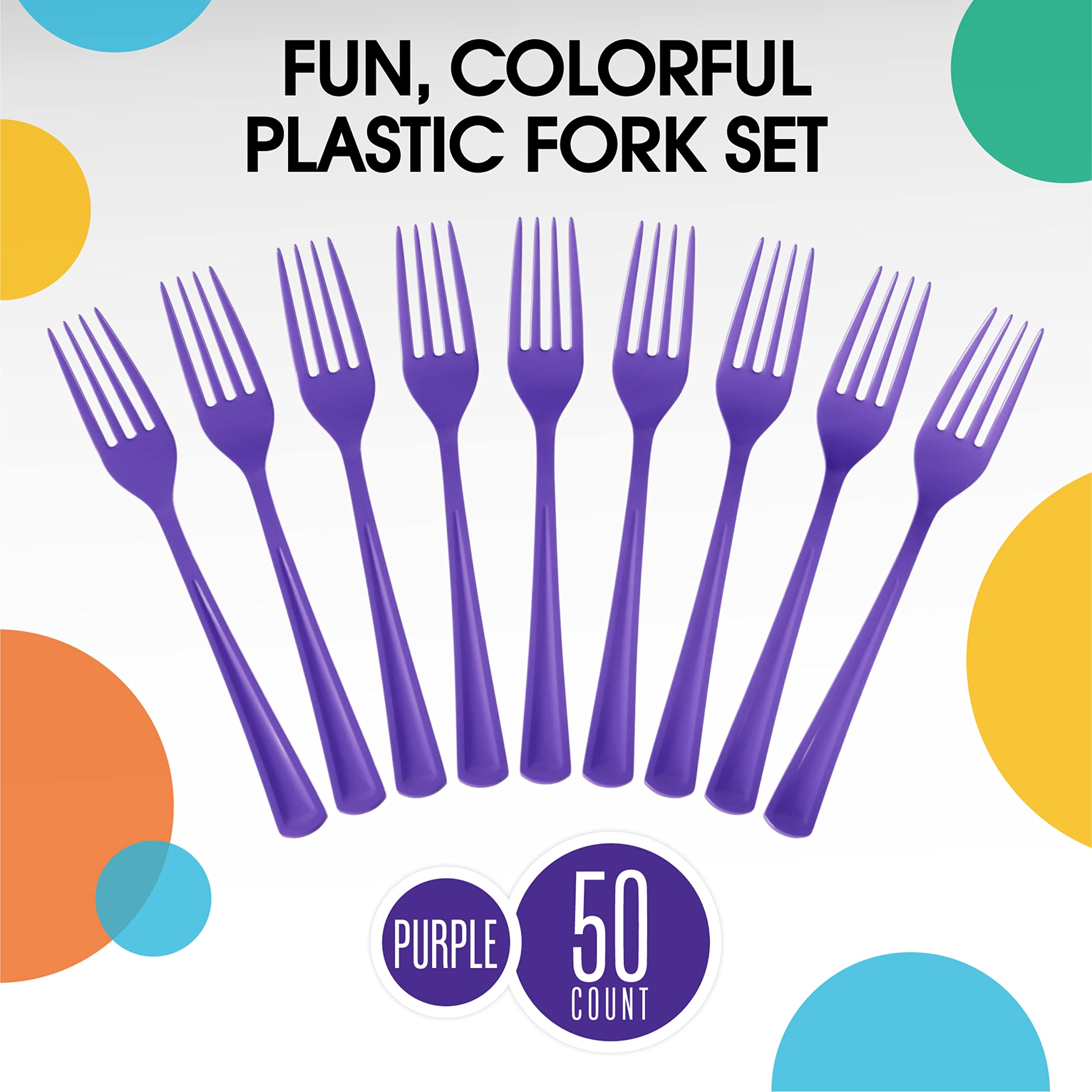 Heavy Duty Purple Plastic Forks | 1200 Count