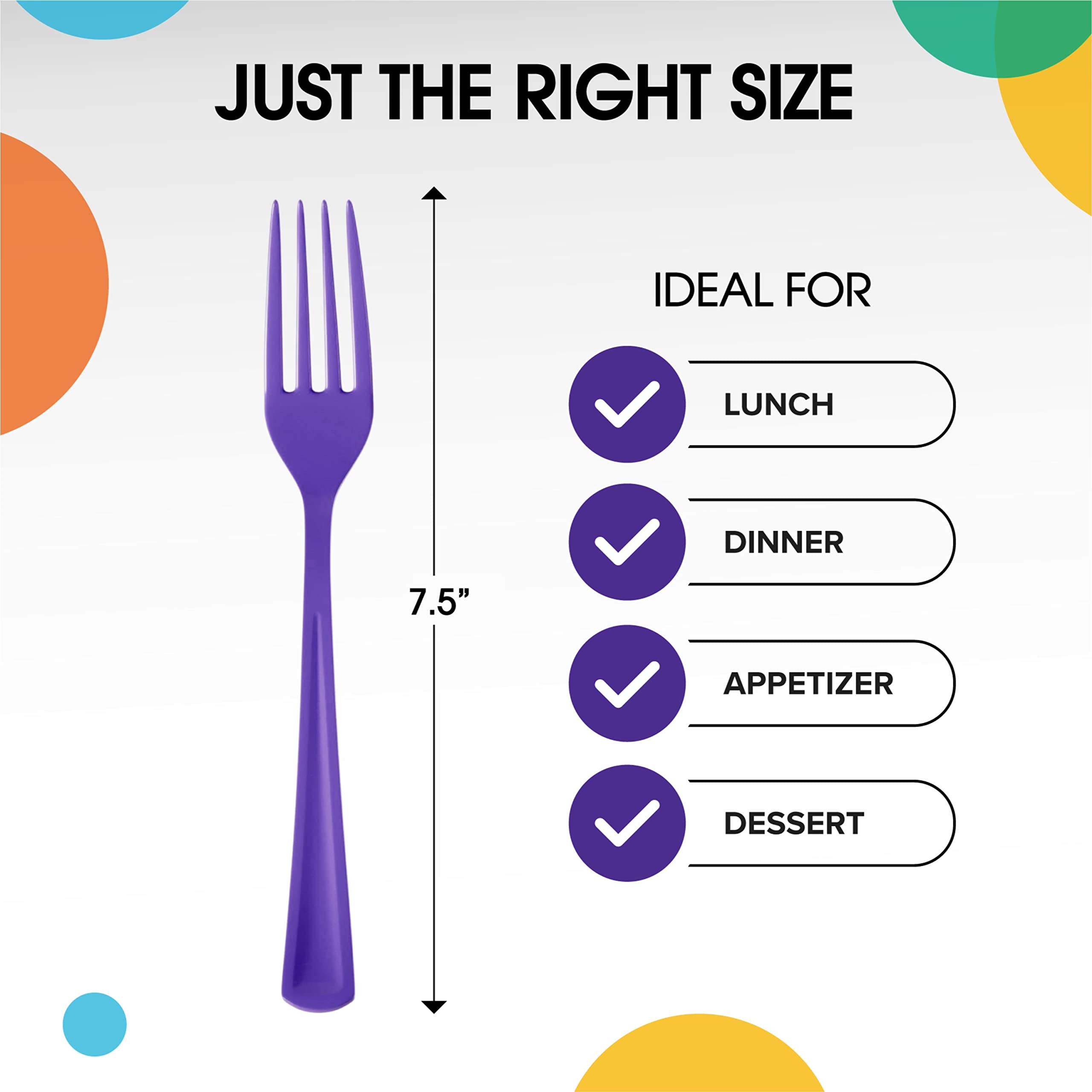 Heavy Duty Purple Plastic Forks | 1200 Count