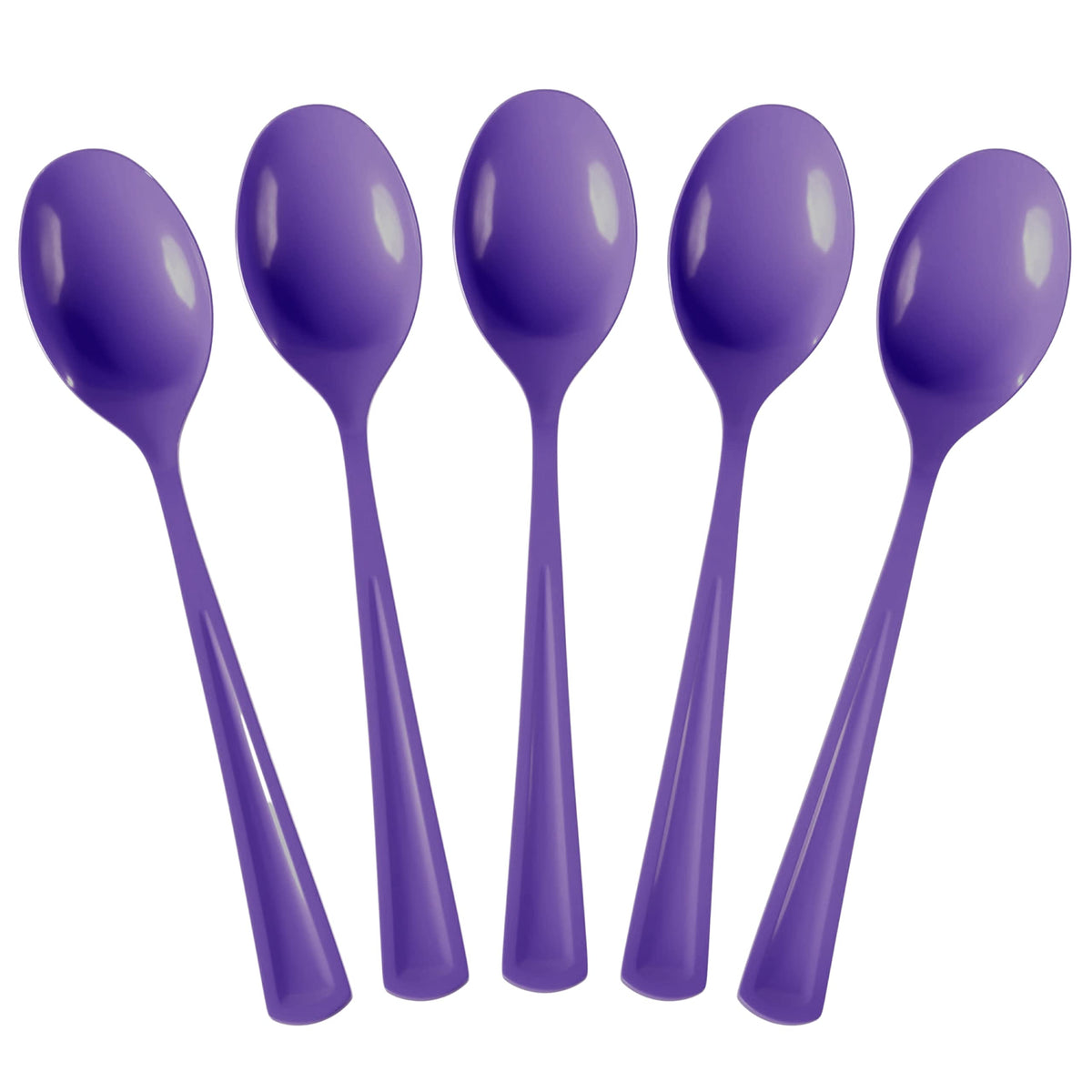 Heavy Duty Purple Plastic Spoons | 100 Count