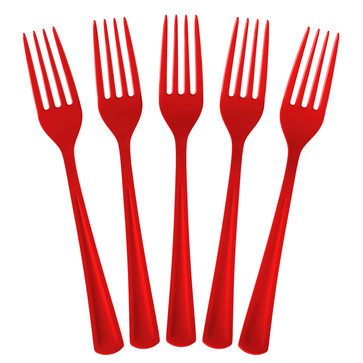 Heavy Duty Red Plastic Forks | 1200 Count