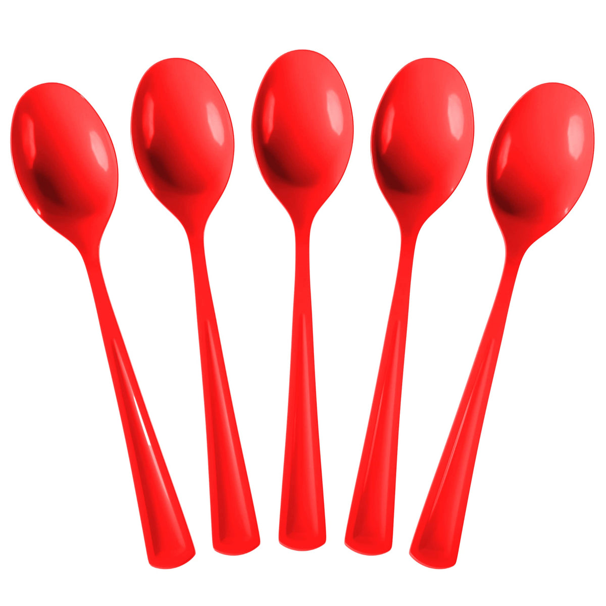 Heavy Duty Red Plastic Spoons | 1200 Count