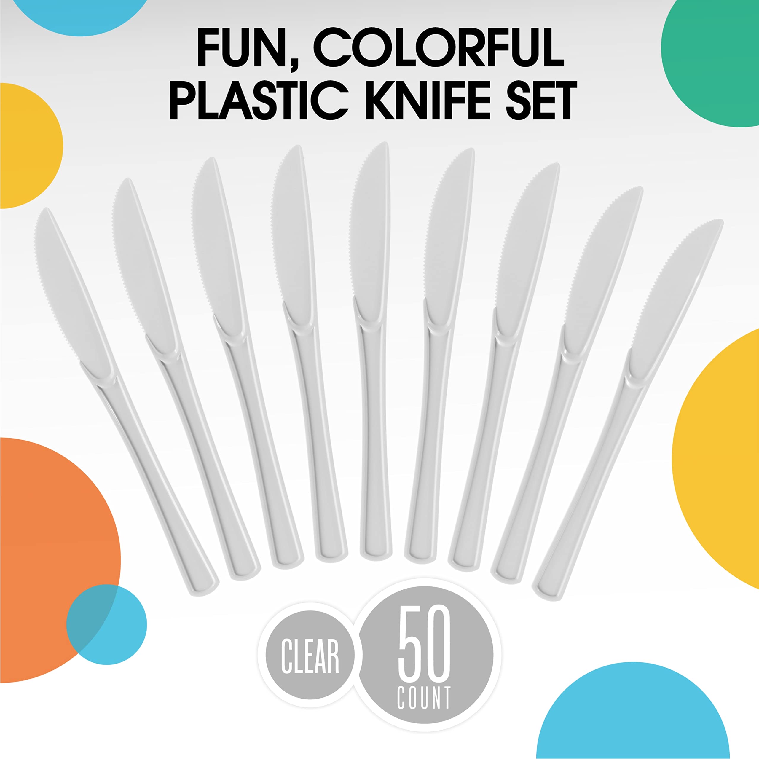 Heavy Duty White Plastic Knives | 1200 Count