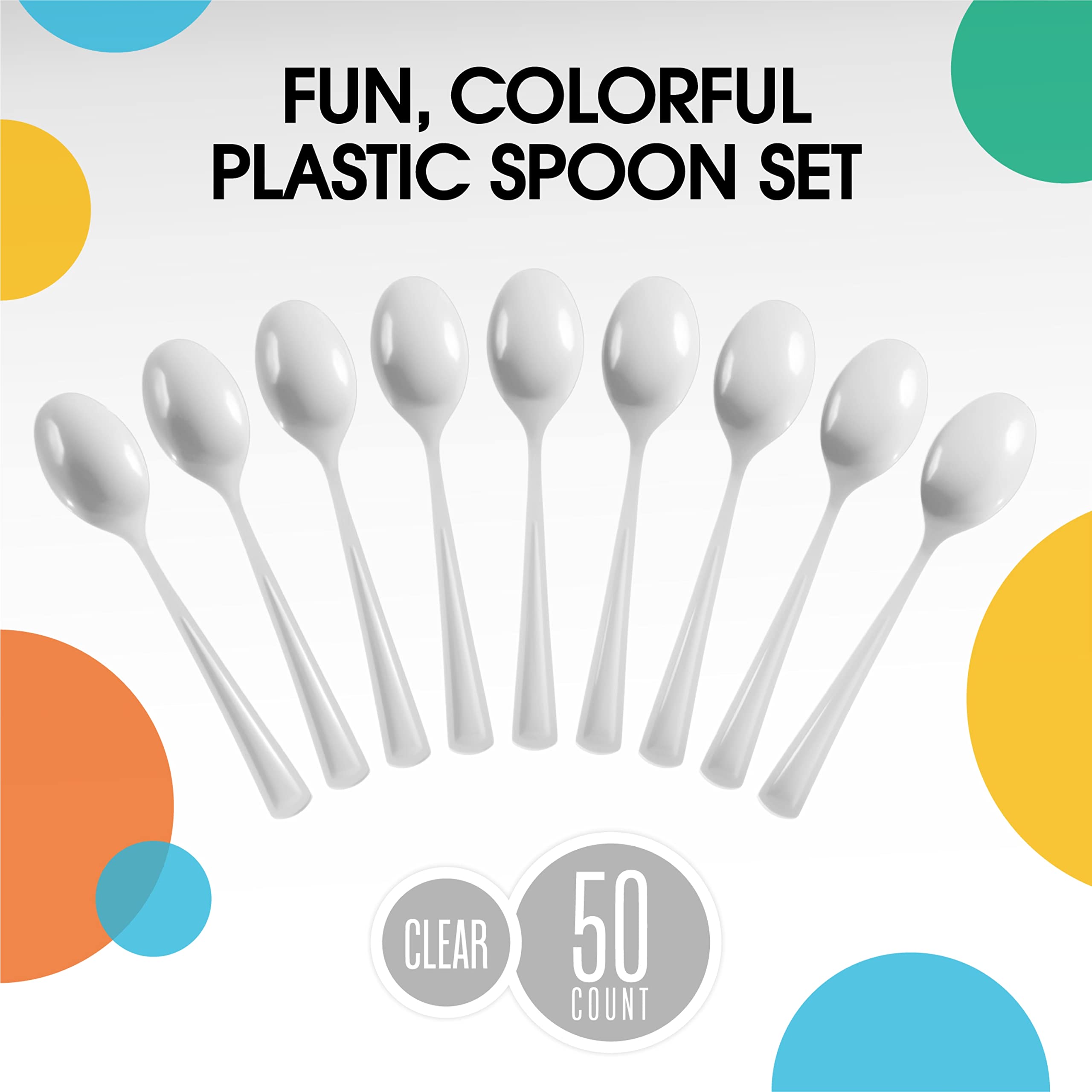 Heavy Duty White Plastic Spoons | 1200 Count