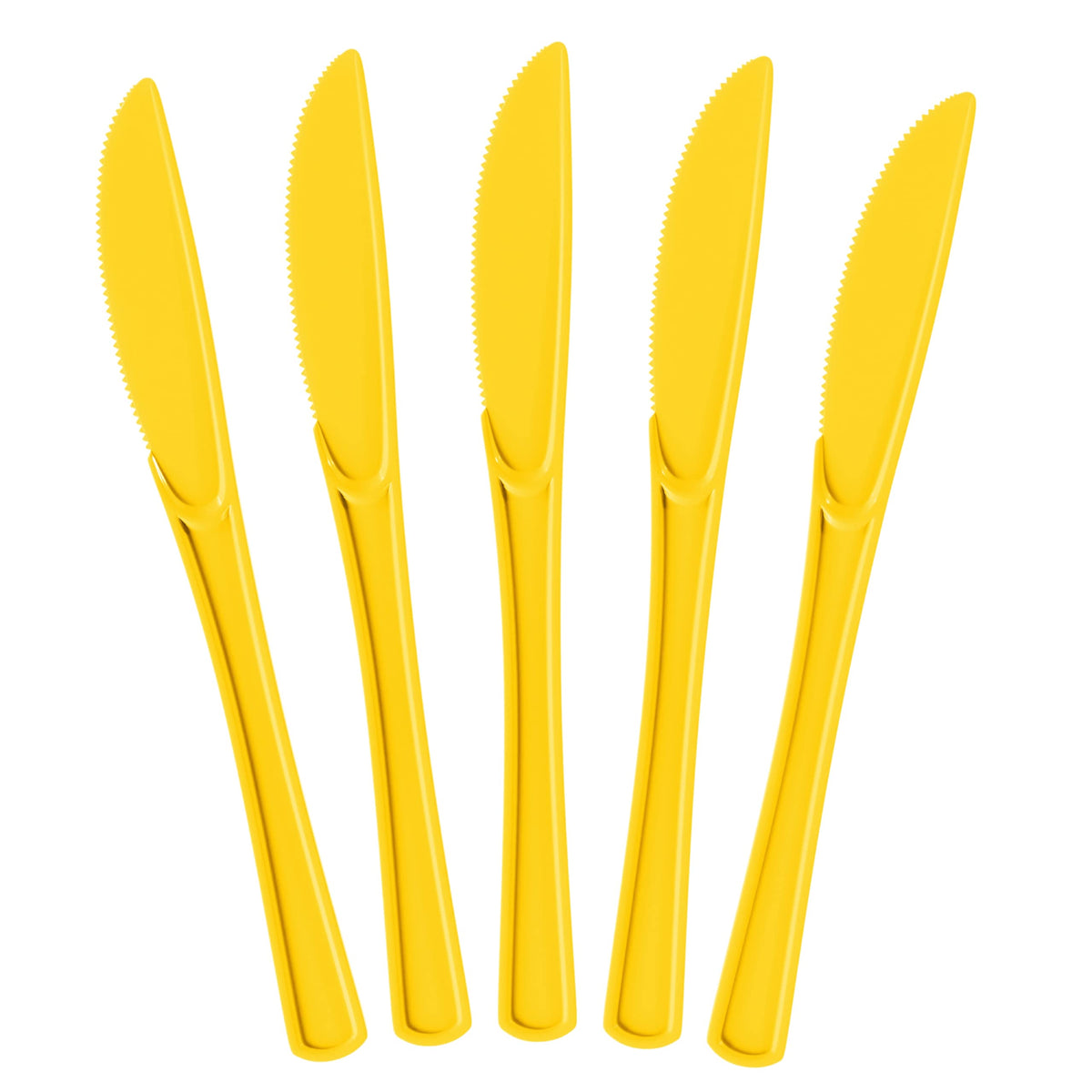 Heavy Duty Yellow Plastic Knives | 1200 Count