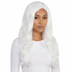 Long Wavy Glam Wig, White, One Size - Pack of 3