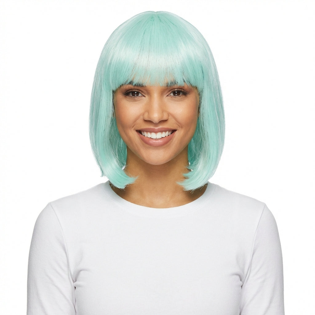 Long Bob Wig, Mint Green