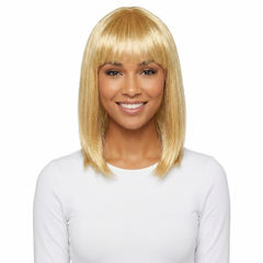 Bob Straight Hair Wig, Gold, One Size, Wearable Costume Accessory