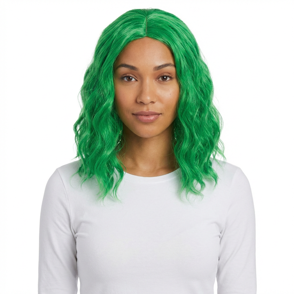 Festive Green Body Wave Wig - Case of 12