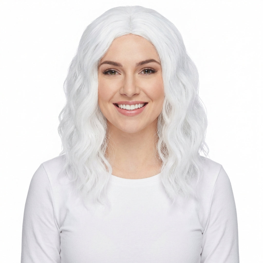 Chic White Body Wave Wig