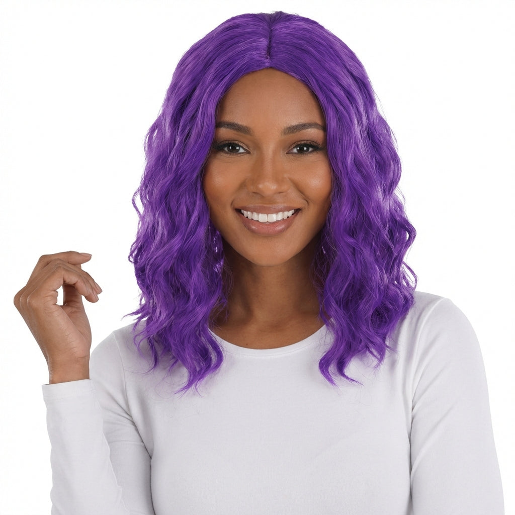 Vibrant Purple Body Wave Wig - Pack of 6