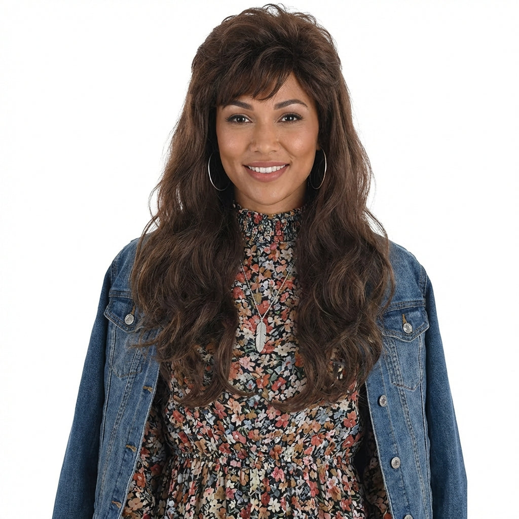 90's Throwback Mall Bangs Wig - Case of 12