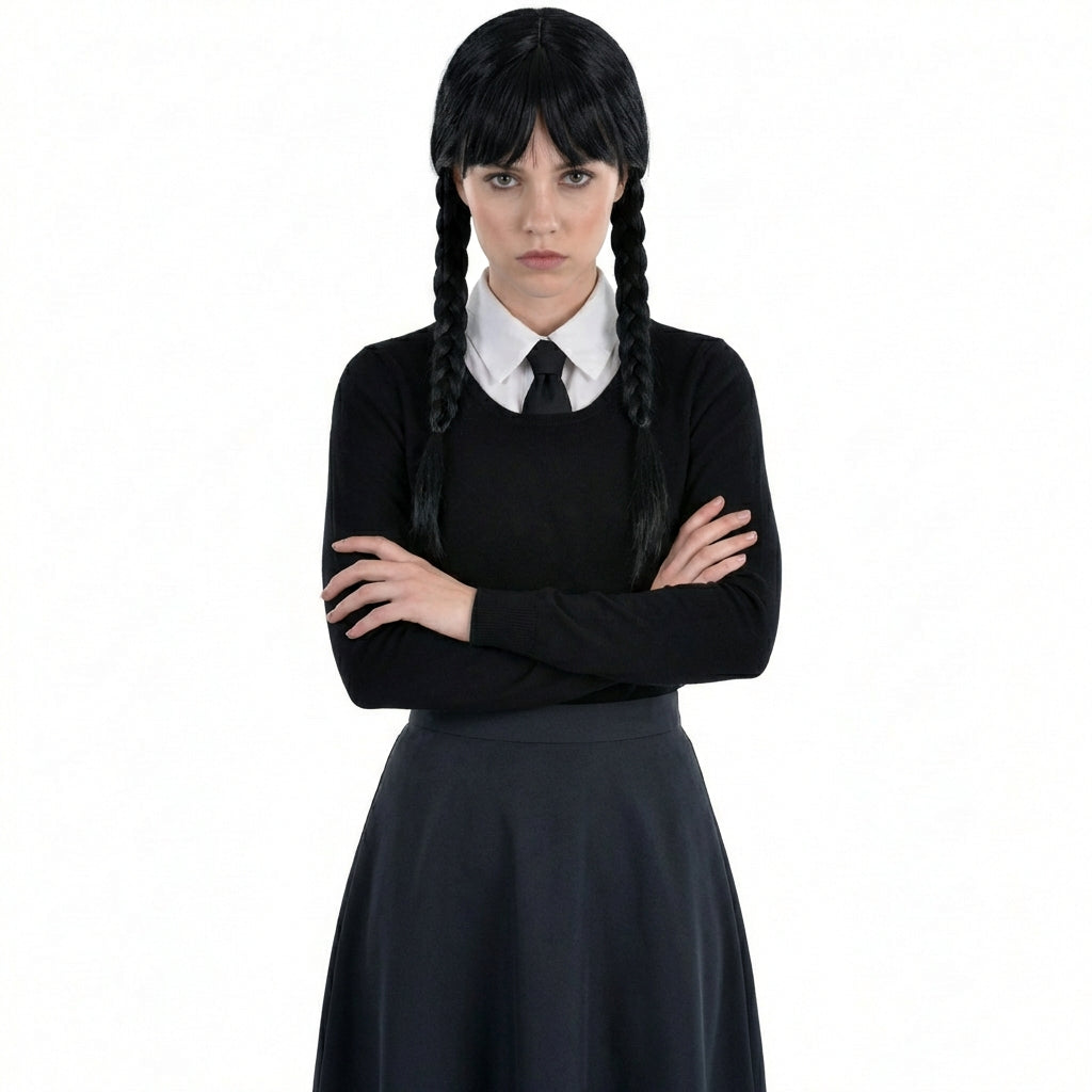 Adult The Addams Family Wednesday Wig, Standard - Case of 10