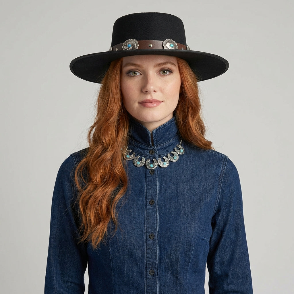 Modern Western Faux Turquoise Necklace