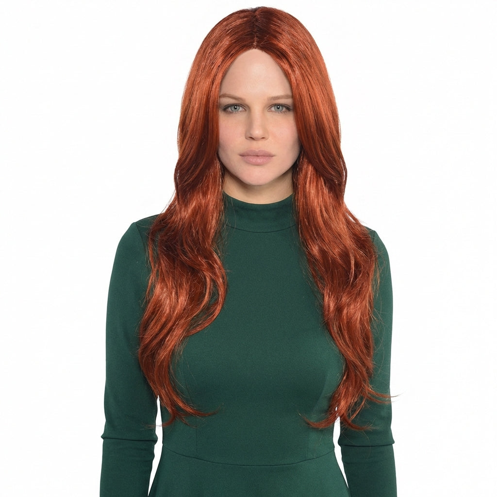 Fiery Hot Honey Red Long Wavy Wig - Pack of 3