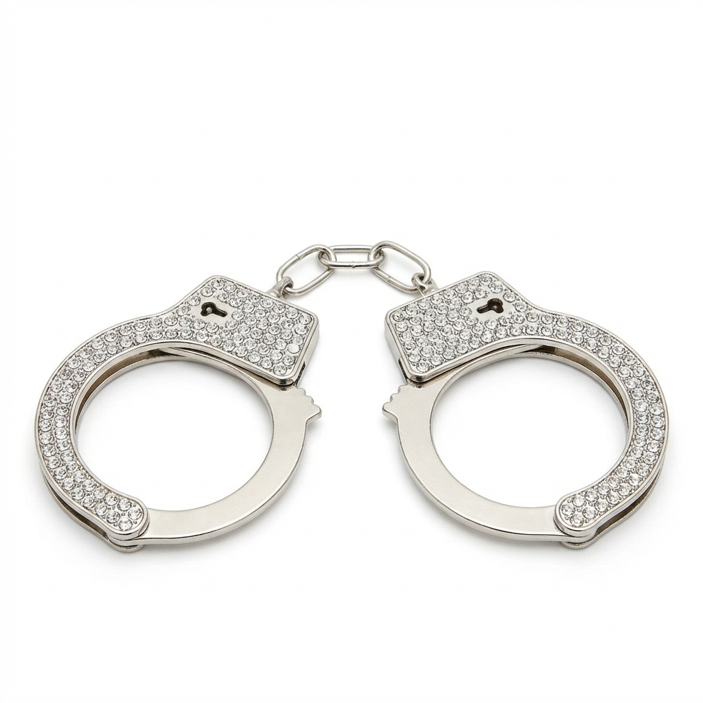 Adult Rhinestone Handcuffs - Case of 48