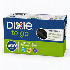 Dixie To Go 12/16 Oz Black Plastic Lids | 500 Count
