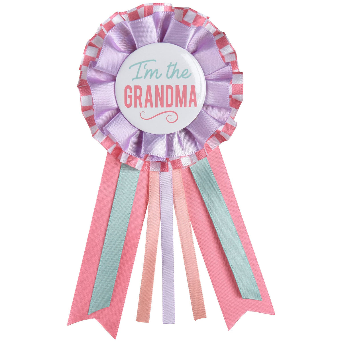 "I'm The Grandma" Award Ribbon, Pink/Purple, One Size - Pack of 2
