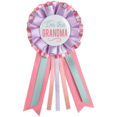 "I'm The Grandma" Award Ribbon, Pink/Purple, One Size - Pack of 2