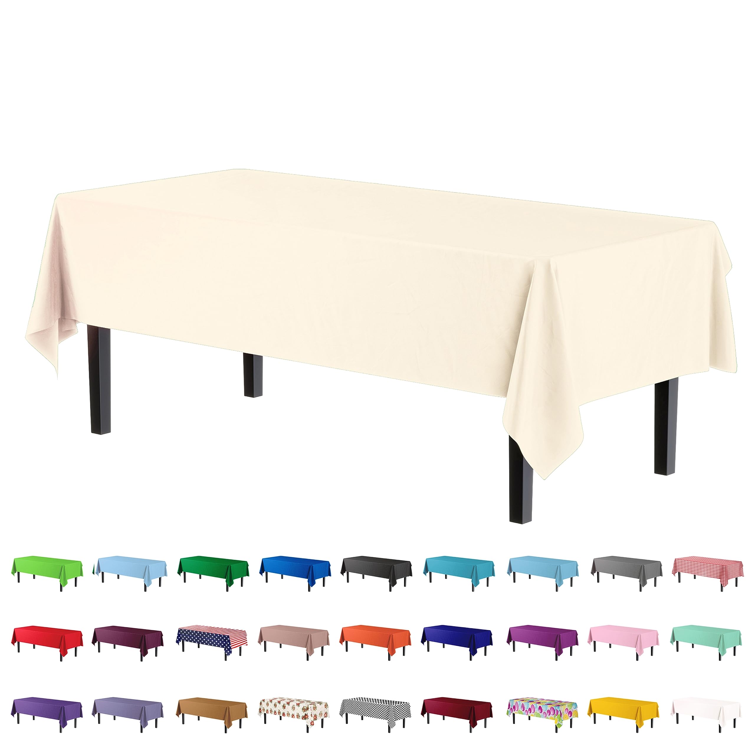 Ivory Table Cover | 12 Pack