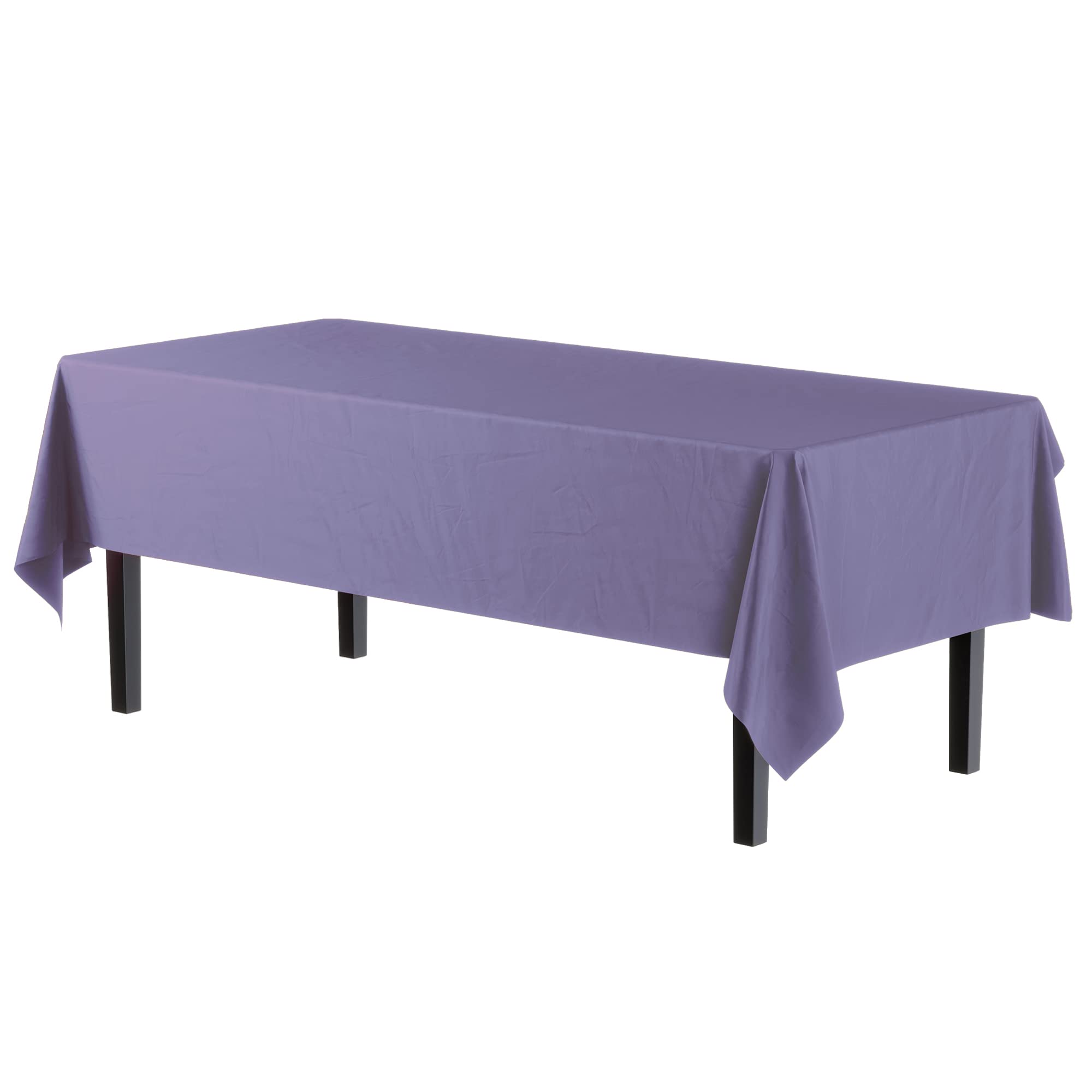 Lavender Plastic Table Covers | 48 Count