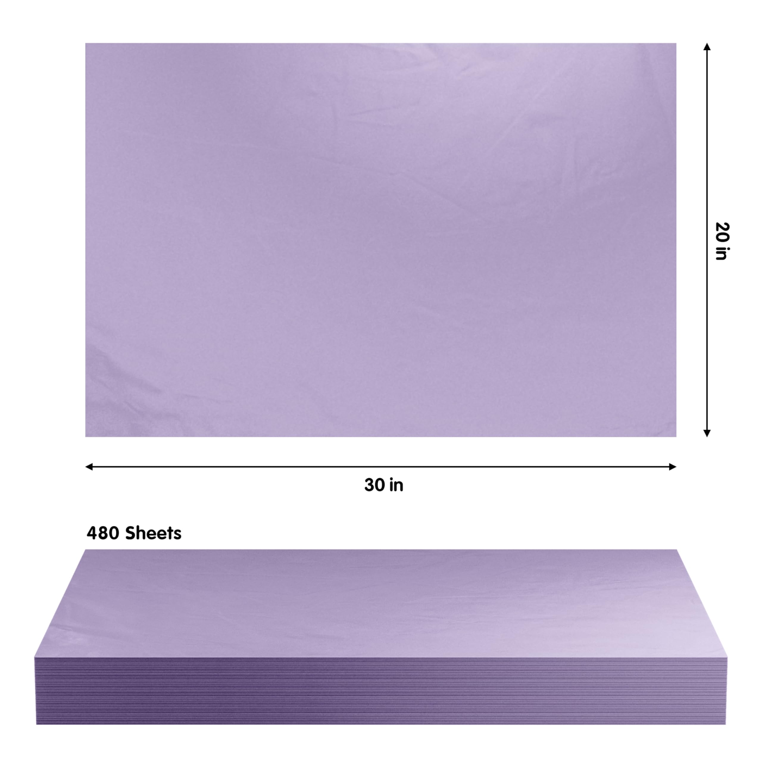 20 In. x 30 In. Lavender Tissue Paper | 480 Sheets