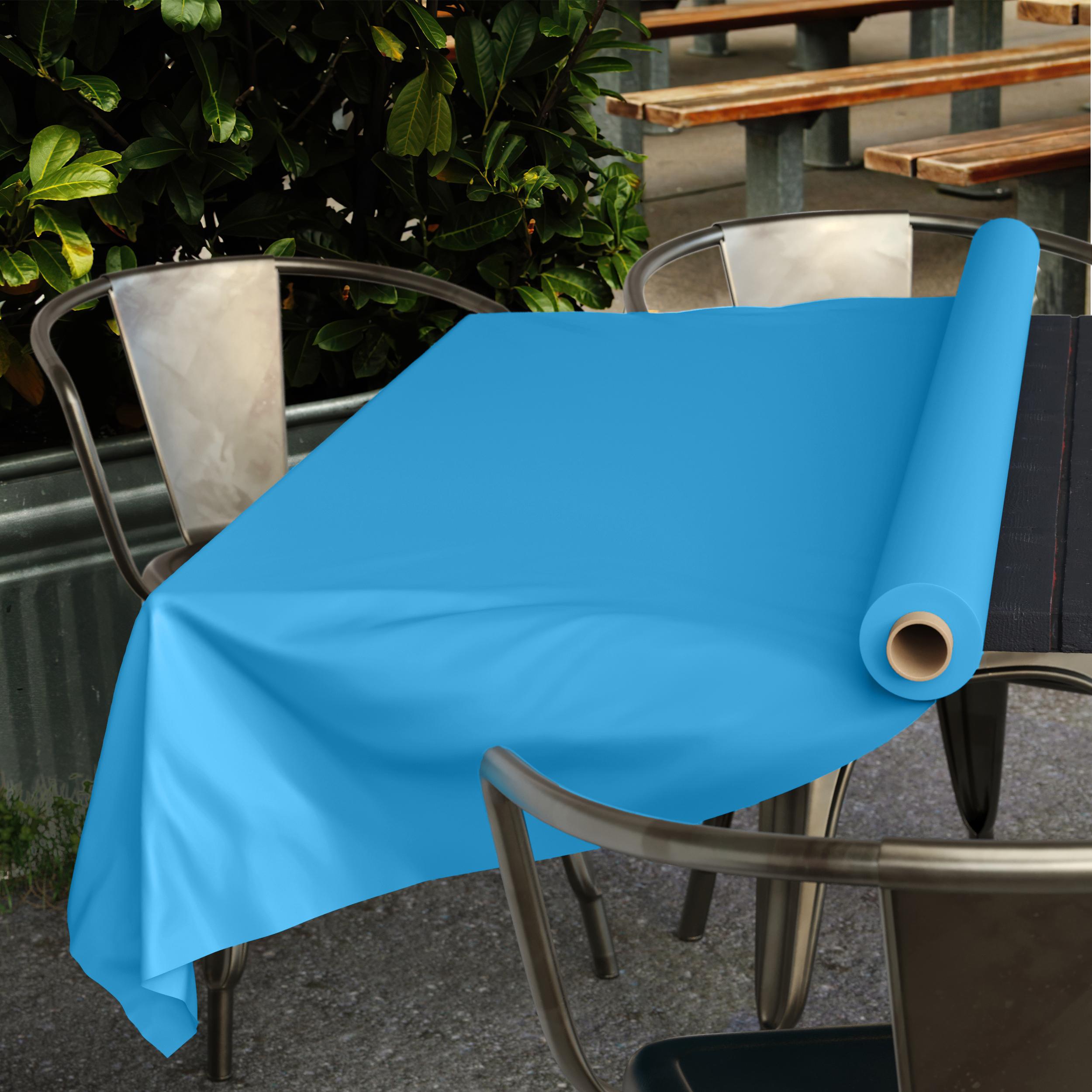 40 In. x 100 Ft. Premium Turquoise Plastic Table Roll | 6 Pack