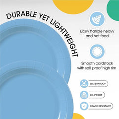 7 In. Light Blue Paper Plates | 500 Count