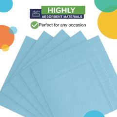 Light Blue Beverage Napkins | 300 Count