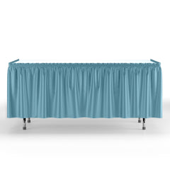 Light Blue Plastic Table Skirt | 6 Pack