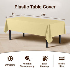 Light Yellow Table Cover | 12 Pack